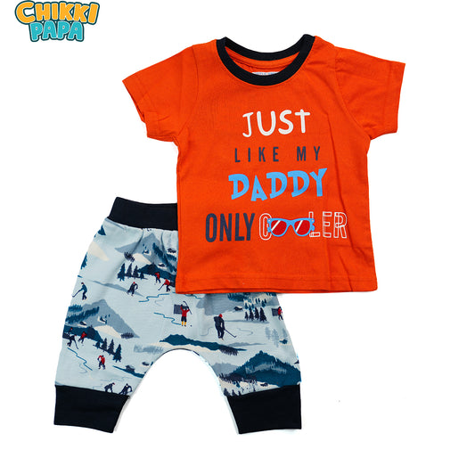 "JUST LIKE MY DADDY" Printed Tshirt with Pant Set - NCO01